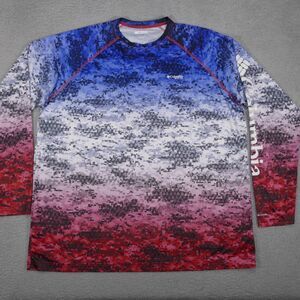 Columbia PFG Shirt Mens 2XL Camo Fade Long Sleeve Omni-Shade Fishing Crew neck